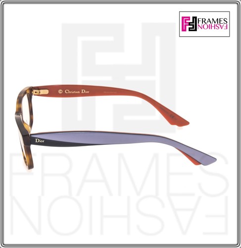 CHRISTIAN DIOR CD3289 Havana Lilac Orange Square 53mm Optical Eyeglasses - Picture 2 of 5