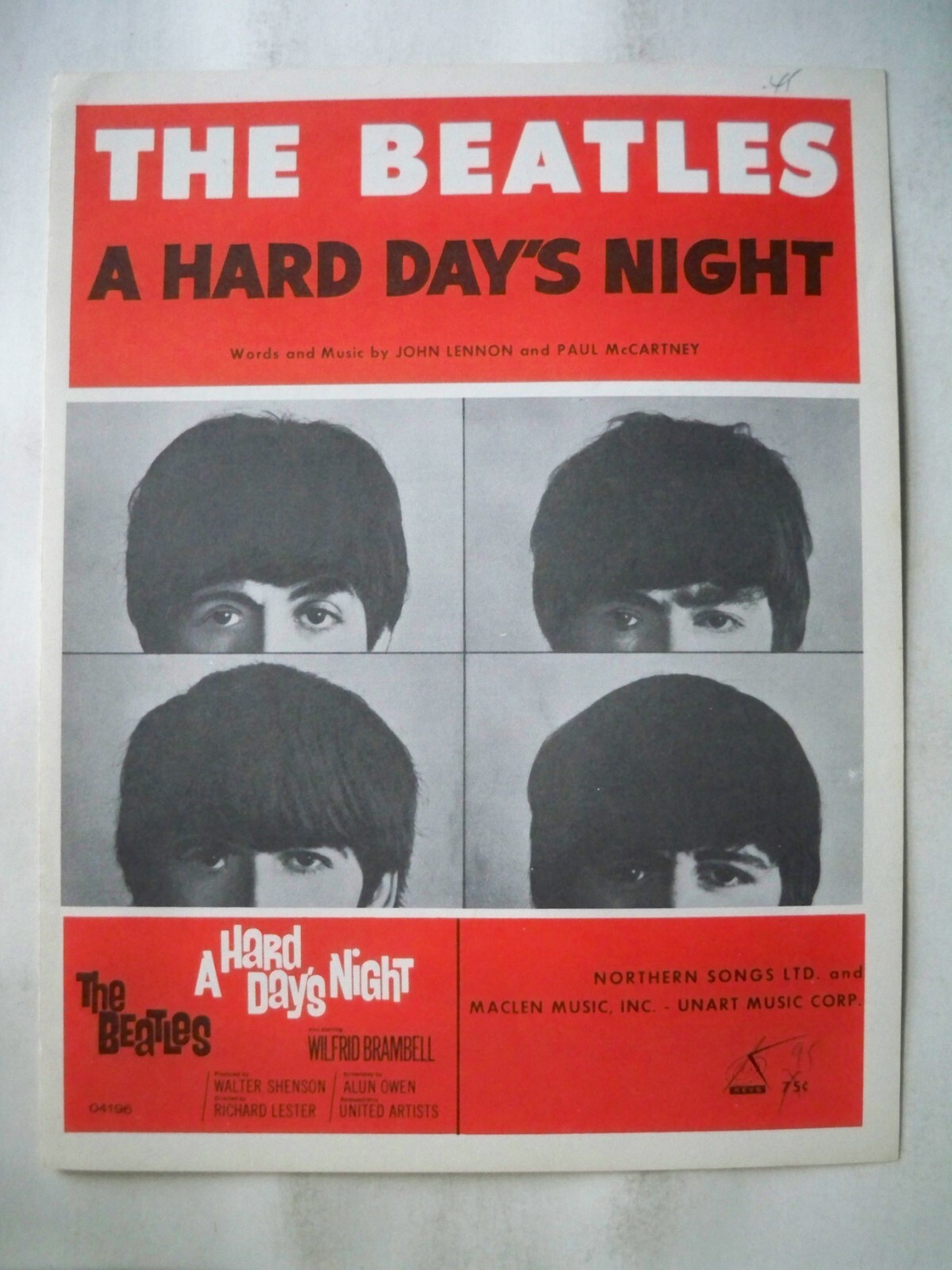 the-beatles-movie-sheet-music-1964-a-hard-day-s-night-ebay