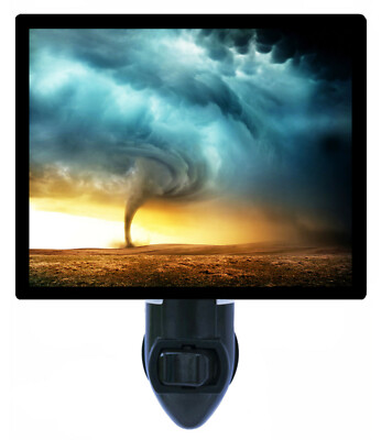 Storm Decorative Photo Night Light, Sunset Tornado, Weather