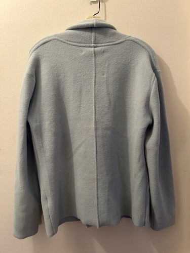 Anthropologie x NVLT Sky Blue Gray Knit Button Nylon/Poly Relaxed Blazer NWT XS - Picture 22 of 24