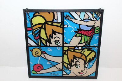 Romero Britto TInkerbell Window Panel 7 x 7 Sun Catcher Disney