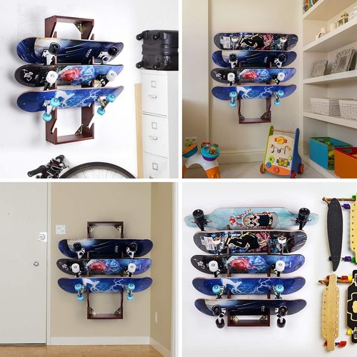 Skateboard Rack Skateboard Aufbewahrung Wandmontage Skateboard Display Halter DE - Bild 3 von 11