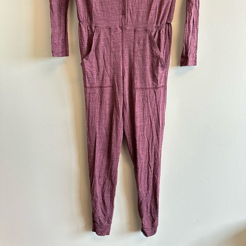 Conjunto Mono Pijama Rojo Borgoña Dagsmejan Top S Pantalones Lana Merino L/S Botón - Imagen 6 de 9