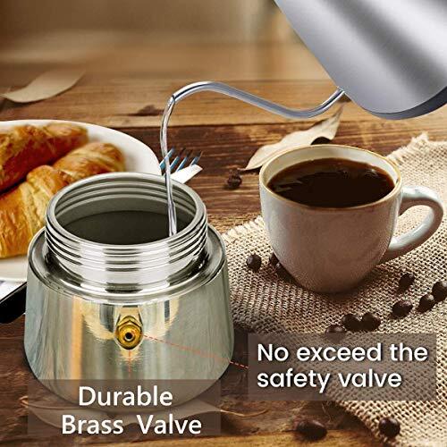 Stovetop Espresso Maker, Moka Pot, Percolator Italian Coffee Maker, 300ml/10o...