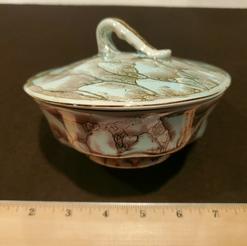 DELFT Ewer, Vase, and Candy Dish Hollywood Regency MCM Made in Holland - Picture 6 of 12