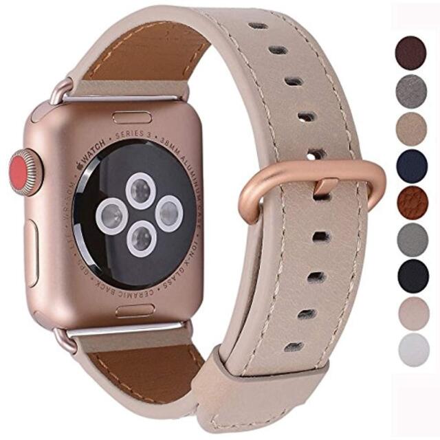Apple Watch Band 38mm Women Light Tan Vintage Genuine Leather Replacement Loop | eBay