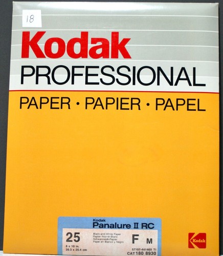 Dark Room Photographic Paper Pack- Panalure RCll F m +/_ 18 Sheets 8X10 B&W