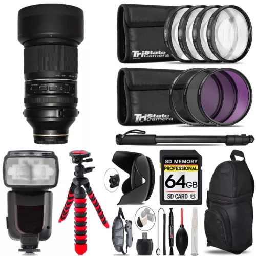 Tamron 150-500mm f/5-6.7 III VXD Lens for Sony + 7 Piece Filter & More -64GB Kit