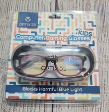 Optix 55 Blue Light Glasses Kids Girls  Boys-Computer Gaming Eyeglasses Pink