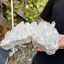 6.2lb A+Large Natural clear white Crystal Himalayan quartz cluster /mineralsls