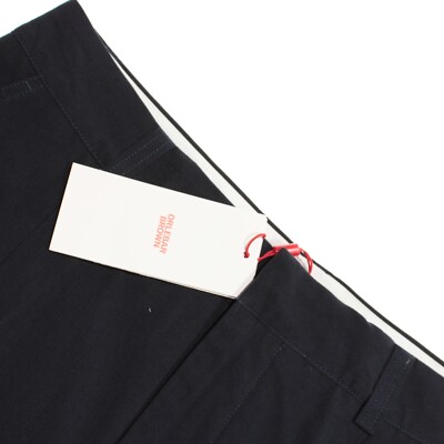 Orlebar Brown NWT Chinos / Casual Pants Size 32 US In Solid Blue 100% Cotton