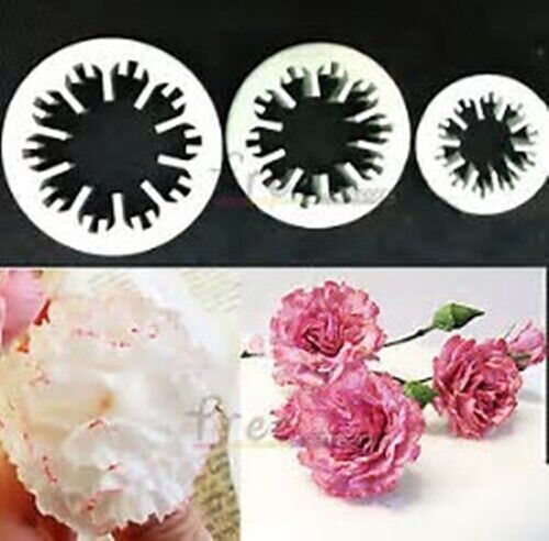 Blumenkelch Ausstecher x3 Blütenblätter Stiefmütterchen Nelken Fondant Glasur Cupcake Dekoration - Bild 1 von 9