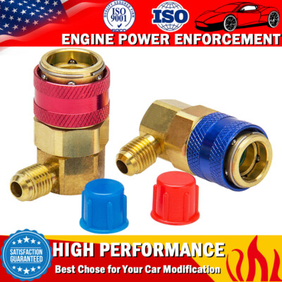 AC HVAC Quick Connector Adapter Coupler Auto A/C Manifold Gauge Low ...