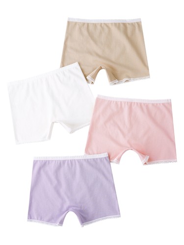 Kids Girls Underwear Under Dress 4Pcs/Set Assorted Boyshorts Playgrounds Cotton - Picture 18 of 60