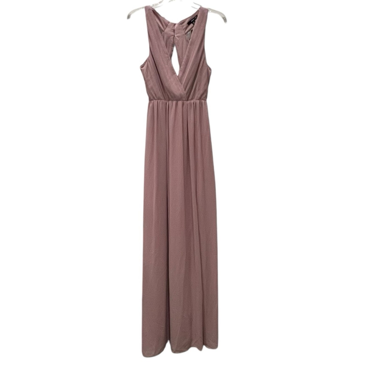 TFNC London CANNES Maxi Dress Gown ASOS Pink Size 12 NWT Cut Out Back FORMAL  | eBay