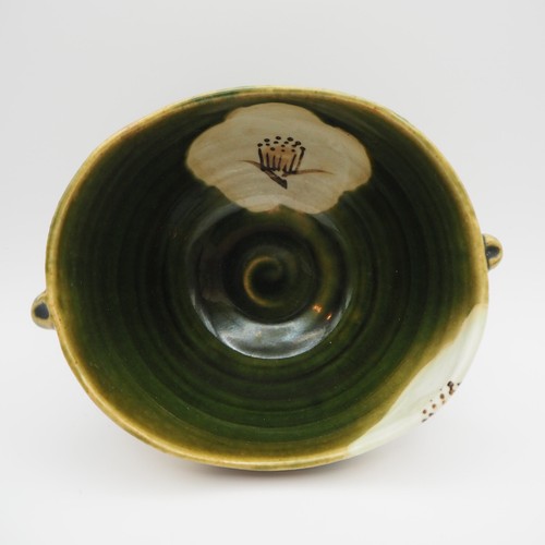 Bowl L13.5cm Akazu ware Matsuyama-Gama Camellia Japanese pottery - Foto 5 di 8