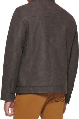 Dockers Men's Faux Leather Military Jacket | eBay