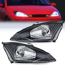 Nilight Headlight Assembly for 2000 2001 2002 2003 2004 Ford Focus Headlamps