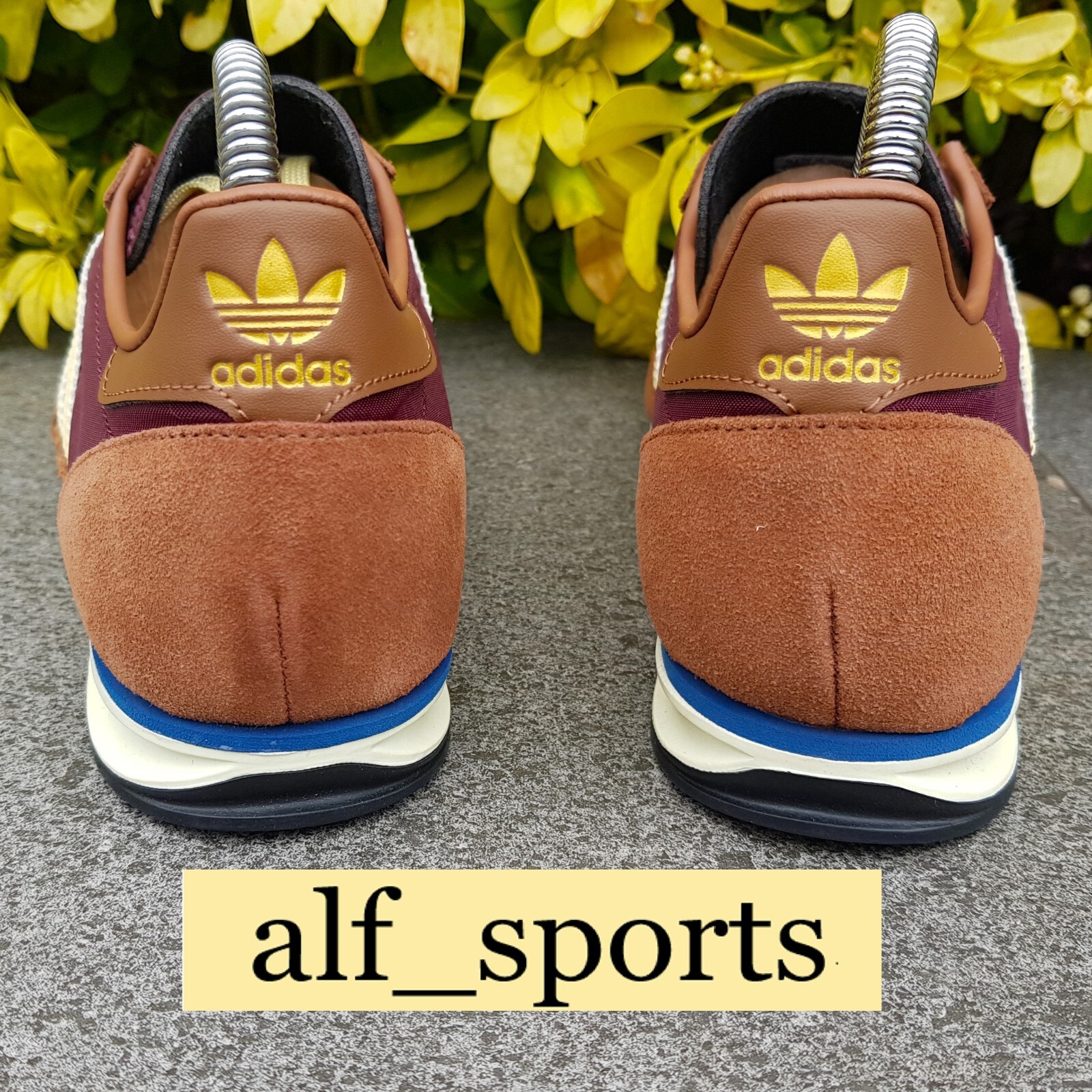 ❤ BNWB & Genuine adidas originals ® SL 72 OG Trainers Maroon & Yellow UK Size 10 image 9