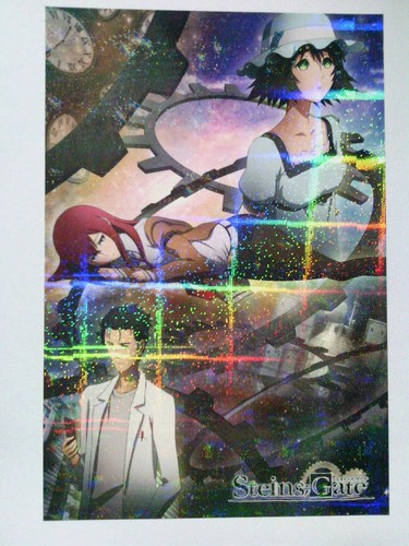 shiny postcard promo Steins Gate anime Shiina Mayuri Makise Kurisu - Picture 2 of 4