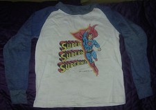 DC COMICS SUPERMAN T-SHIRT LONG SLEEVE BOYS 6 C. 1977 GARANIMAL VINTAGE