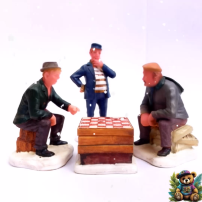 checkers tobacco Granulated Plug Pocket Tin Lemax 2001 Playing Checkers Holidays
