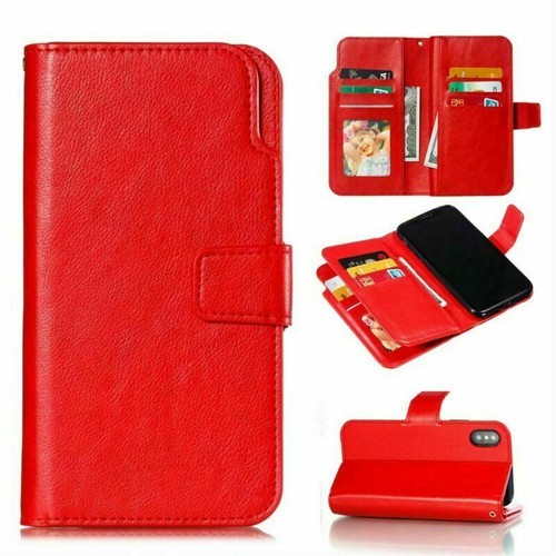 For iPhone 16E 15 17 Pro Max 14 P 12 13 Magnetic Flip Leather Case Wallet Cover - Picture 9 of 41