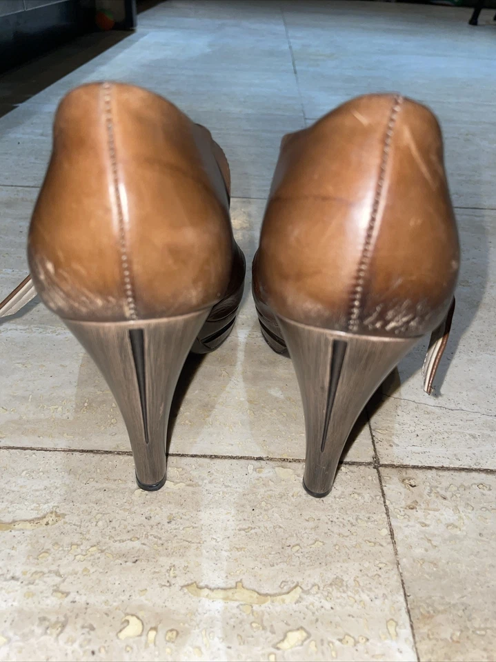 BOTAS FRATELLI ROSSETTI CUERO MARRÓN CORREA AL TOBILLO TALLA 37 Hechas en Italia Foto 4 de 4