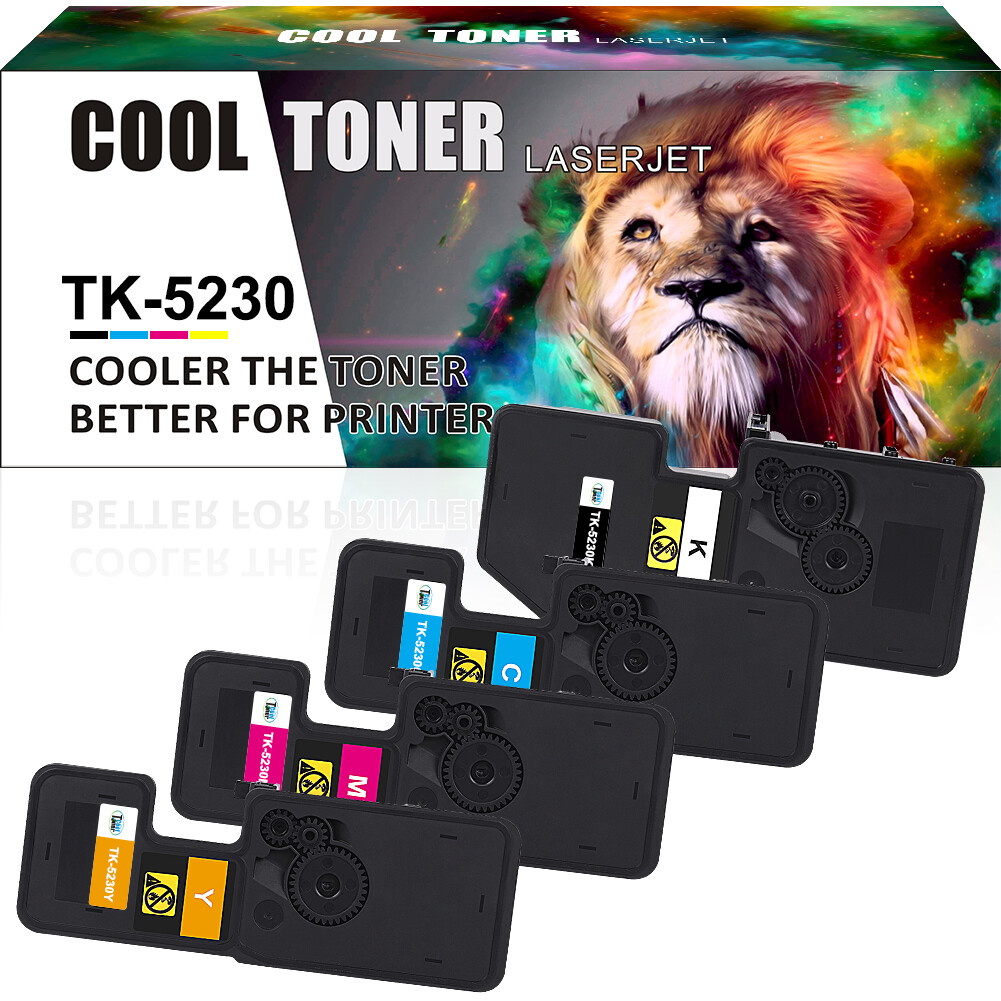 4 Toner Cartridge for Kyocera ECOSYS M5521cdn M5521cdw P5021cdn P5021cdw TK-5230