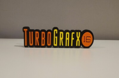 TurboGrafx 16 Sign, 3D Printed, LARGE SIZE, EXCELLENT QUALITY, Turbo Grafx 16