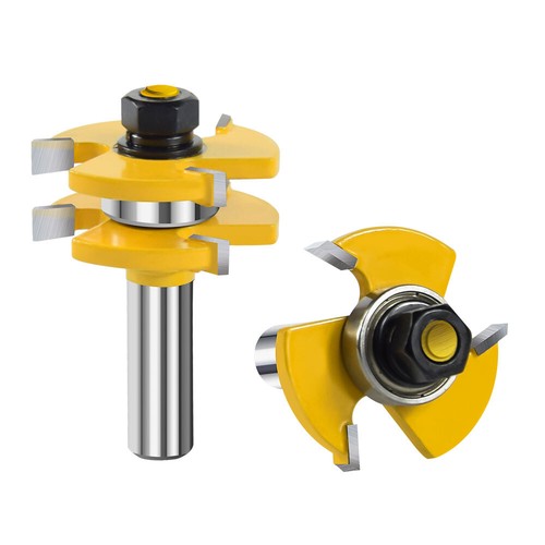 2pcs Tongue and Groove Router Bit 1/4 1/2 Shank 3T  T-Shape Wood Milling Cutter - Picture 7 of 13