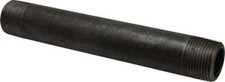 Value Collection Schedule 80, 1" Diam x 8" Long Black Pipe Nipple Threaded