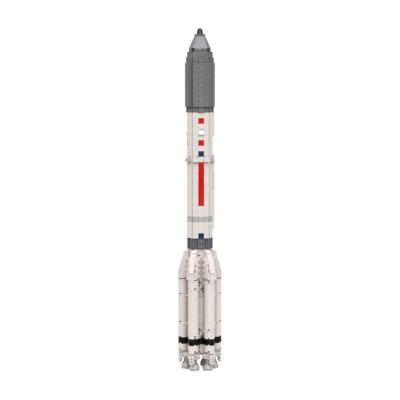 M-Type Launch Vehicle Rocket Model 1:110 Saturn V Scale 794 Pieces MOC Build