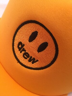Justin Bieberプロデュースブランドdrew house 刺繍 cap Drew House Hat Cap Yellow Snap Back Trucker Mascot Justin
