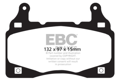EBC Redstuff Front Brake Pads for Holden (Aus/NZ) Commodore (VF) 6.0 (2013 > 14)
