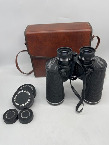 Tasco World Class Binoculars 450z Zip 10x50 Wide Angle With Leather Case
