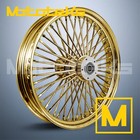21X3.5 GOLD FAT SPOKE WHEEL 52 STAINLESS FOR HARLEY TOURING BAGGER FRONT RIM