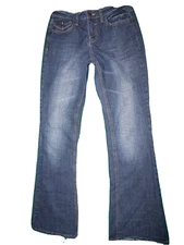 Women's Gitano Ramie blend flare blue denim jeans size 8