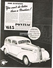1936 Pontiac 4-door Sedan For Economy You Cant Do Better Art Vintage Ad 1936 Pontiac 4-door Sedan For Economy You Cant Do Better Art Vintage Ad