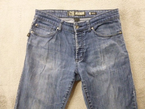 Social Collision Indie Fit Jeans Mens 30x30 Skinny Straight Med Blue Button Fly - Picture 2 of 20