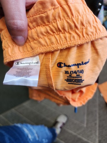 Lot Of 2 Champion Girls EveryDay Athletic Shorts Orange Size XL (14/16) New!! - Picture 4 of 4