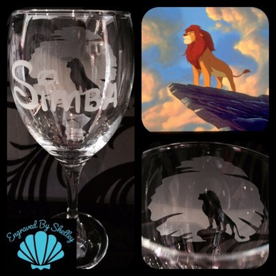 Personalised Disney Simba The Lion King Glass Gift Handmade FREE Name ...