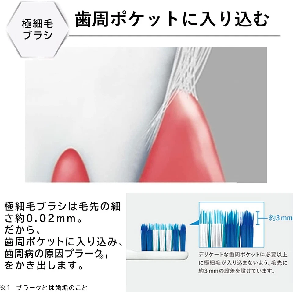 Cepillo de dientes de repuesto Panasonic EW0800-W cabezal compacto cuidado extra fino Foto 3 de 4