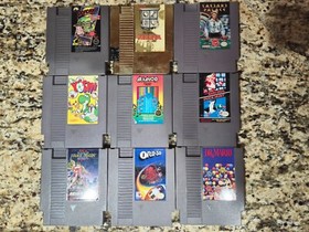 Nintendo NES-001 Console Controllers Zap Gun AC Adapter AV Cable 9 Games Tested!