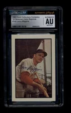 1983 CARD COLLECTORS 1953 BOWMAN COLOR REPRINT #142 LARRY MIGGINS JSA GRADED AUT