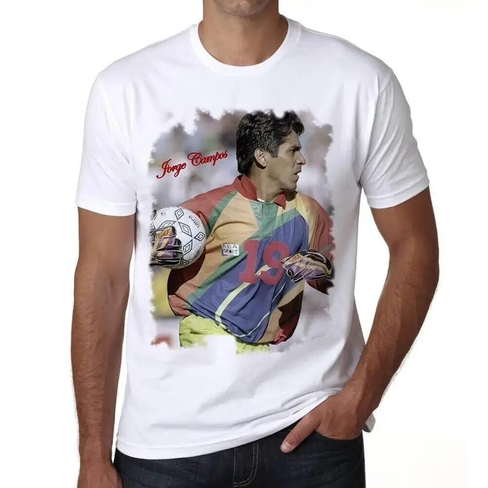 Camiseta Estampada para Hombre Jorge Campos T-shirt Vintage Manga Corta Regalo