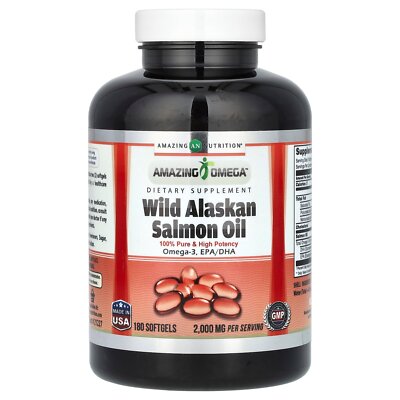 Wild Alaskan Salmon Oil, 2,000 mg, 180 Softgels