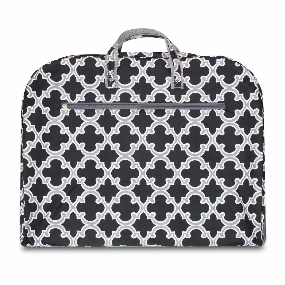 NOVA BOLSA DE VESTUÁRIO PENDURADA BAGAGEM VIAGEM ALEGRIA TERNO TOTE PRETO LONA CINZA DANÇA - Imagem 3 de 4