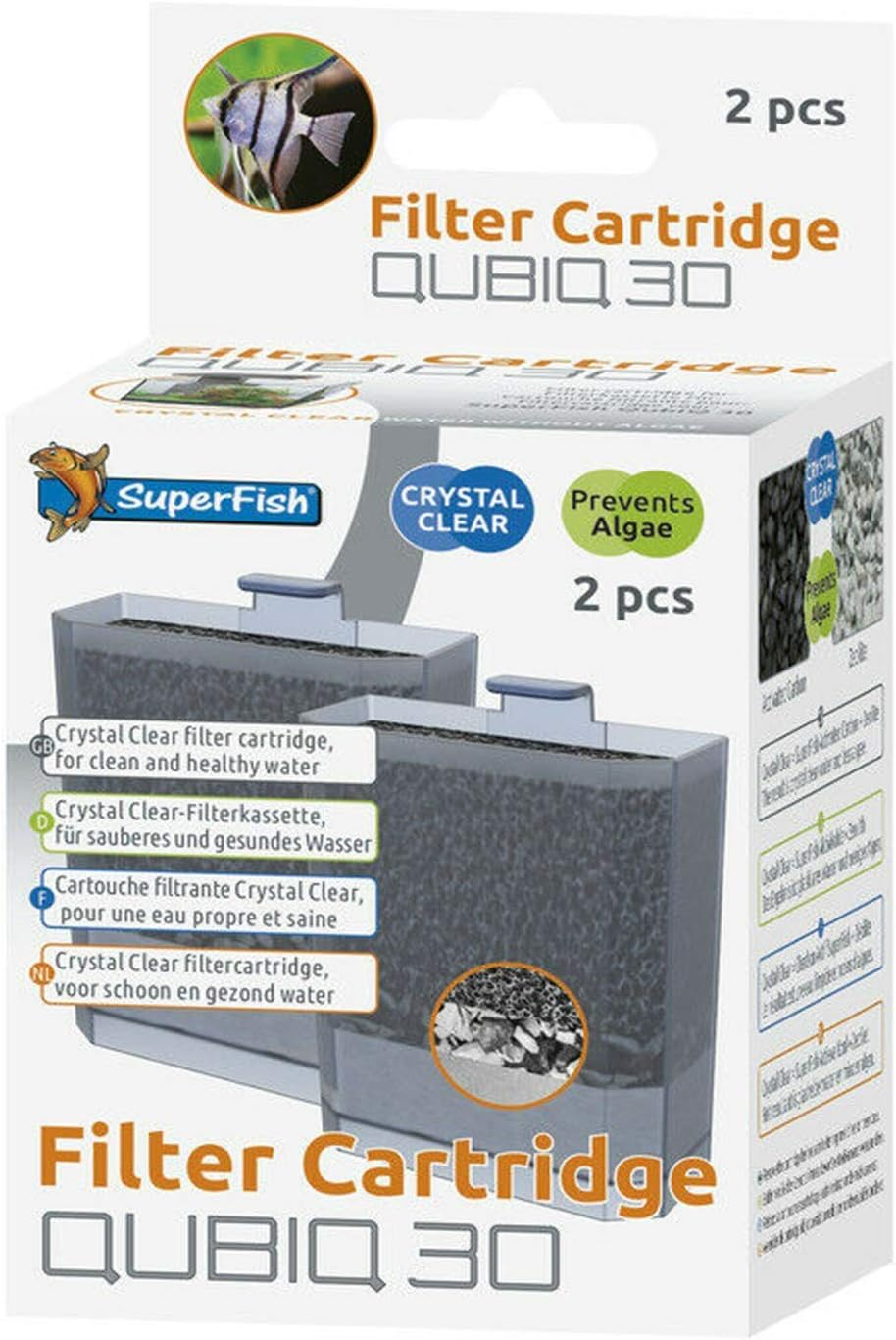 Superfish Qubiq 30 Filter Media Cartridges (2Pc)