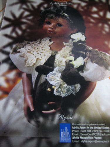 Cecile et Christine Porcelain ALYSSA Doll Ad Mundia Collection Advertisement  - Picture 1 of 1